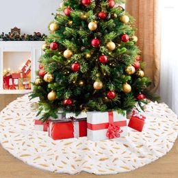 Christmas Decorations 120cm Plush Tree Skirt Sequin Xmas Skirts Base Cover Carpet Mat 2024 Year Navidad Party