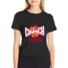 Women's Polos Attractive Crunch Fitness Logo T-shirt Aesthetic Clothes Kawaii Dress For Women Long