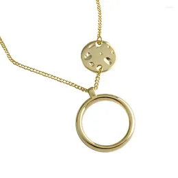 Pendants Classic Circle Ring 925 Sterling Silver Brooch