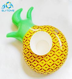 Pvc Inflatable Cups Holder Coasters Gas Charging Floats Tubes Pineapple Watermelon Lemon Drink Cupholder Pool Floating Bar Coaster6818244