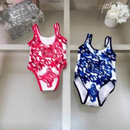 Luxury kids one-pieces Swimsuit Designer girls swimwear Size 80-150 CM Symmetric pattern child Beach Bikinis Children Swimwears 24Mar