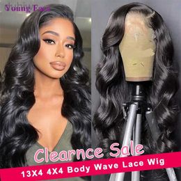 Synthetic Wigs Body Wave Lace Front Hair Wig 13X4 Lace Frontal Wigs For Black Women Body Wave 4X4 Lace Closure Wigs ldd240313