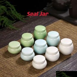 Packing Bottles Wholesale 2L/30Ml/40Ml Empty Ceramic Travel Cosmetic Jars Mushroom Makeup Container Vials Face Cream Sample Pots Gel Dhlc4