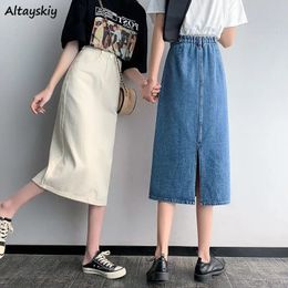 Skirt Denim Leisure Fashion Daily Preppy Punk Style Simple Vintage Harajuku Female Clothes Empire Friends Comfortable 240228