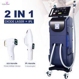 Vertical Diode Laser For Beauty Salon IPL Laser Epilator -42 Degrees Cooling System Painless Permanent Hair Removal 4500W Input Power OPT IPL LASER