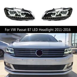 Front Lamp Daytime Running Light Streamer Turn Signal Indicator For Volkswagen Passat B7 LED Headlight Assembly 11-16 Car Accessories