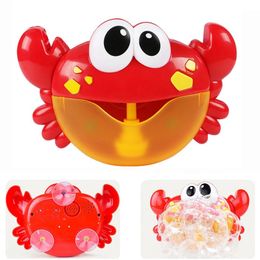 Crabs Bubble Machine Music Baby Bath Toy Bathtub Soap Machine Automatic Bubble Maker Baby Bathroom Funny Animal Toy for Children 240228