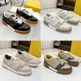 Shoes Designer Couple Platform Sneaker Women Men Calfskin Letter Sneakers Lace-Up Matchs Trainers With Box Size 35-45