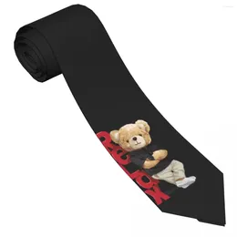Bow Ties Bear Doll Pattern Tie Relax Cute Animal Cartoon Classic Elegant Neck For Male Wedding Collar Necktie Accessories