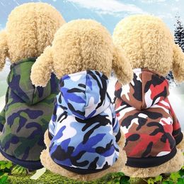 Camouflage Dog Clothes Hoodie Small Dogs Clothes Sweater Pet Outfits Fashion Autumn Winter Trendy Warm Chihuahua Ropa Para Perro241b