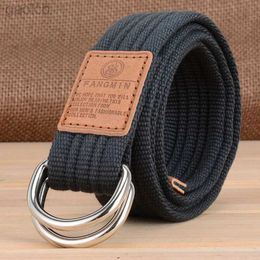 Belts Canvas Men Belt High Quality D-ring Buckle Waistband Casual Canvas Belt Fabric Jeans Waistband ldd240313