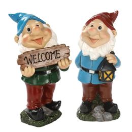 Sculptures Funny Resin Garden Gnome Statue Cartoon Naughty Dwarfs Figurines Harmless And Waterproof More Realistic Perfect Gift For Family