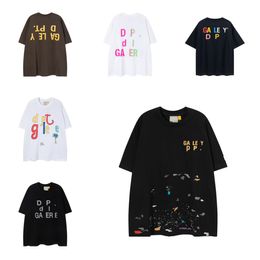 mens designer galleries t shirt woman graphic tee depts tshirts cottons tops casual shirt luxurys clothing stylist INS splash letter round neck t-shirts clothes