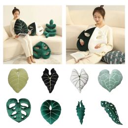 Pillow Green Leaf Throw Pillow Washable Pillow Ornaments Accessory for Children Room Nursery Room Decorations