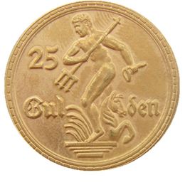 Poland 25 Gulden 1923 Gold Plated Copy Coin Brass Craft Ornaments replica coins home decoration accessories262q