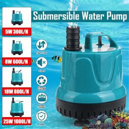 Pumps 5/8/18/25W Tank Submersible Pump Aquarium Fish Tank Automatic Water Pump Bottom Suction EU Plug Waterproof 300/600/800/1000L/H