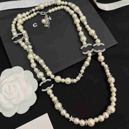 Designer Pendant Necklaces Elegant Pearl Chain Boutique Designer with Box Fashion Style Gift Jewellery Design Charm Pendant Necklace for Women G72E