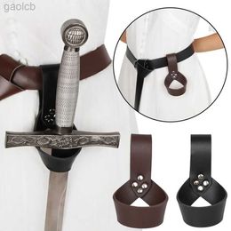 Belts Vintage Sleeve Rapier Holster Frog Weapon Waist Belt Ring Strap Sheath Scabbard Mediaeval Sword Holder ldd240313