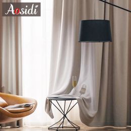 Curtains AOSIDI Modern Blackout Curtains For Living Room Hall Elegant Beige Curtains For Bedroom Window Ready Made Finished Drapes Blinds