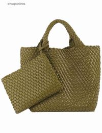 Original Bottegs Venetas Arco Tote Bag Casual hand woven portable commuting bag Simple and versatile trendy large capacity mother child Y6HZ