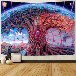 Tool Band Poster Tapestry Tree of Life Wall Hanging Tapestries for Living Room Bedroom Home Blanket Beach Towel Decor339P