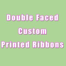accessories DUWES 50yards 100yards Custom Ribbon Double Two Face Printed Grosgrain DIY OEM Decoration D1211