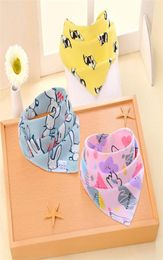 13 Styles Baby Bibs Cloths Infant Triangle Scarf Cartoon Print Baby Bibs Toddlers muslin Cotton Saliva towel T9I003773349752