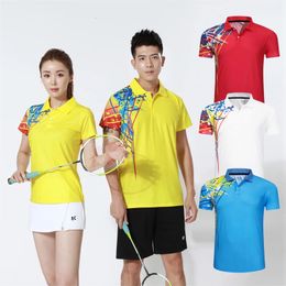 Badminton shirt Sportswear Tennis shirt Women/Men sports Table tennis game Shirts tennis clothes Qucik dry Exercise Polo shirt 240304