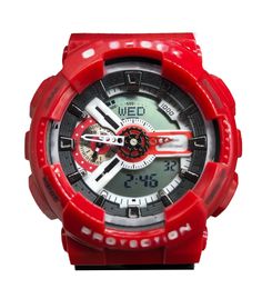 Luxury transparent red Mens and womens watch LED lighting shockproof magnetic waterproof watch Precision stopwatch World Time Designers High quality with box