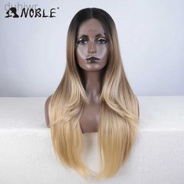 Synthetic Wigs Hair Synthetic Lace Front Wig Long straight 28 Inch Lace Wig Blonde Wig Heat Wigs For Women Lace Front Wig ldd240313