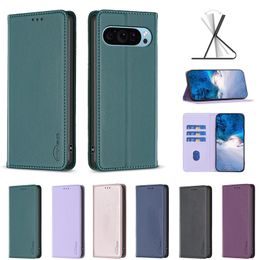 PU Leather Wallet Cases For One Plus 12 Pro Xiaomi 14 Pro 13T Redmi 13C K70 K70E Note 13 Google Pixel 9 9Pro Magnetic Closure Suck Business ID Card Holder Flip Cover Pouch