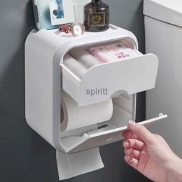 Toilet Paper Holders Toilet tissue box wall mounted waterproof toilet paper box punching free suction paper box toilet roll paper storage rack 240313