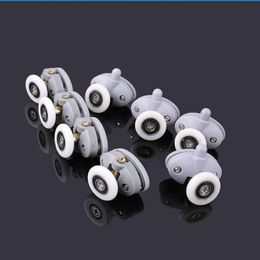 8pcs Butterfly Single Shower Door Rollers Runners Wheels Pulleys 23mm 25mmwheel 4Top And 4 Bottom Room Pulley Other Hardware300F