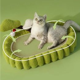 Cat Scratcher Bed Cat Scratcher Pad Sisal Nest Pet Cushion Cat Scratching Mat for Sleeping Indoor Cats Couch Resting Kitty 240301