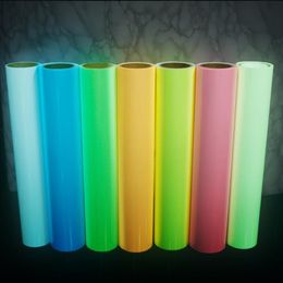 50cm 100cm Glow In The Dark HTV PU Heat Transfer Press Iron On Film Garment T-shirt 20''x39 37'' Window Sticke256m