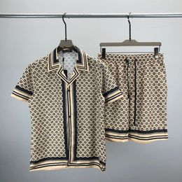 23SS Mens Designers Tracksuit Luksusowe klasyczne modne koszule Hawajskie koszule dresy śladowe szorty z nadrukiem Koszulka krótkie rękawie #008