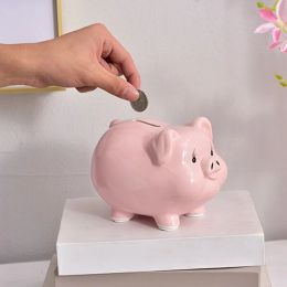 Boxes Cute Wedding Money Box Coin Ceramic Money Storage Kids Saving Small Safe Pig Piggy Bank Toy Paper Money Alcancia Home Decor