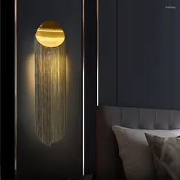 Wall Lamp Modern Style Long Sconces Led Hexagonal Bedroom Decor Waterproof Lighting For Bathroom Applique Mural Design