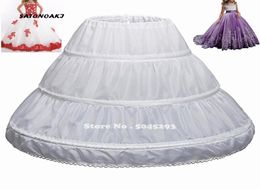 SATONOAKI Fit 614Y Girl Children Petticoat ALine 3 Hoops One Layer Kids Crinoline Lace Trim Flower Girl Dress Underskirt Elastic2676430