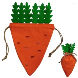 Christmas Decorations Easter Gift Bag Carrot Drawstring Bags For Treats Portable Party Favor Birthday Parties Wedding