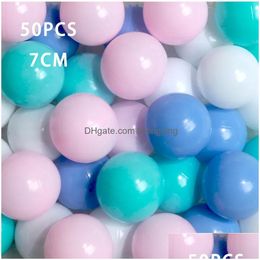 Toy Tents 50Pcs/Lot Balls Water Pool Ocean Wave Ball Kids Swim Pit With Basketball Play House Outdoors Toys Dia 7Cm Lj200923 Drop De Dhkbl