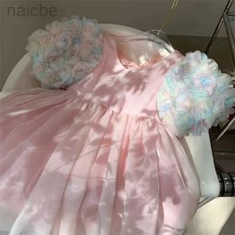 Girl's Dresses Princess Dress for Evening Clothes Ceremonial Fille 1-9T Costume Fluffy Puff Vestido Toddler Prom Dress ldd240313