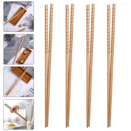 Kitchen Storage 4 Pairs Extended Chopsticks Extra Long Lengthen Super Restaurant Beech For Pot Cooking