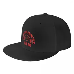 Ball Caps Cool Red Powerhouse Gym Hip Hop Baseball Cap Summer Fitness Building Muscle Flat Skateboard Snapback Dad Hat
