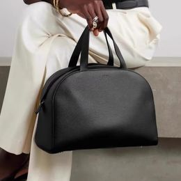 Brand Designer Bag Bowling Tote Bag Genuine Leather Zipper Shouler Bag Fashion Women Handbag Purse