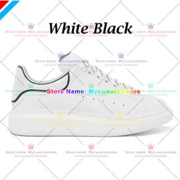 New Designer Casual Shoes Large Woman Mens White Smooth Calf Leather Flat Laces Platform Rubber Sole Sneakers Black Pink Light Blue Rounded Toe Suede Low Top 765