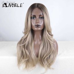 Synthetic Wigs Synthetic Wigs Cosplay Lace Front Wig Synthetic 24 Highlight Honey Brown Body Wave Wig Blonde Wigs For Women Lace Wig Lace Front Wig ldd240313