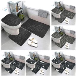 Mats Antislip Bath Mat Bathroom Small Rug Shower Mat Decorative Absorbent Foot Mat Entrance Bathtub toilet rug Morandi Nordic Modern
