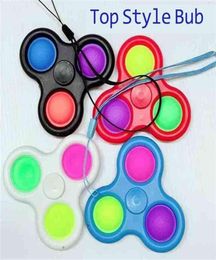 With Lanyard Spinner Toys Push Bubble Simple Key Ring Sensory Finger Bubbles Keychain Fingertip Kids Adult Stress Relief Squeeze Balls G33I2OY4341907