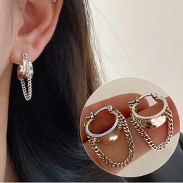 Hoop Earrings 925 Silver Plated Tassel Long Chain For Women Girls Jewellery Prevent Allergy Party Accessories Gift Eh1030
